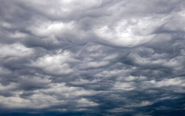 Dark sky full of clouds before the rain