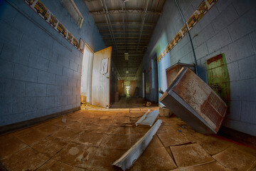 Old Abandoned School Hallway, Choctaw County, Alabama