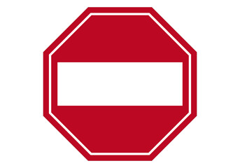 Icono de señal de prohibido en fondo blanco. - obrazy, fototapety, plakaty