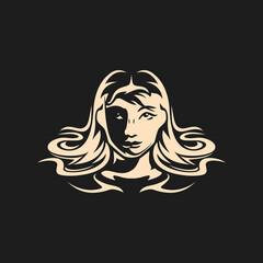 Beauty woman with silhouette style design