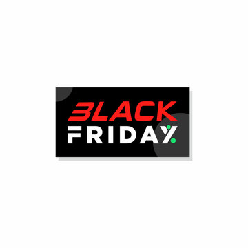 Black Friday Logo Discount Sale Promo Sticker Label design vector