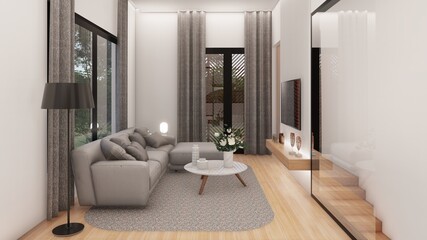 Modern peaceful Bedroom. zen style bedroom and decoration japanese style, Bedroom japanese style.3d rendering.