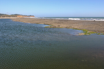 Tide Pool at Low Tide on a California Beach