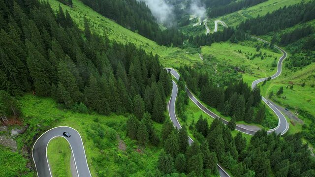 Amazing Silvretta High Alpine road in Austria - travel photography by drone
