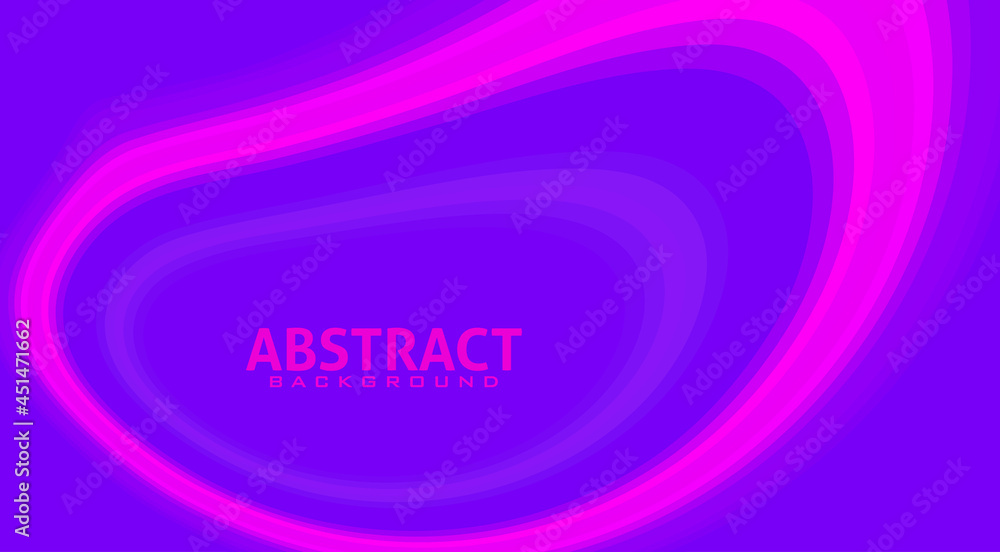 Poster electric violet background with abstract magenta rounded shape