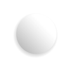 Paper cut bend out icon. Type of circle paper cut. Vector illustration.