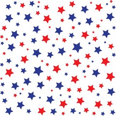 Colorful geometric stars background. Abstract pattern background. Shapes pattern. Colorful wrapping paper. USA Independence Day. Seamless Pattern, USA Flag. American stars flag.