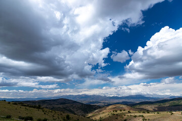 Fototapeta premium Spectacular view of the wonderful grass mountains within the borders of Kelkit, Gumushane