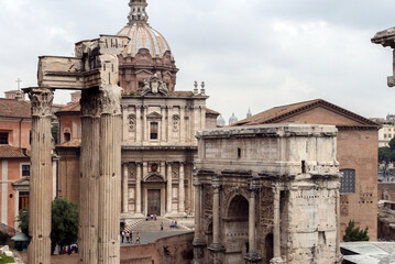 Fototapeta na wymiar The Forum Romanum in Rome