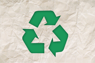 Recykling ekologia. Ilustracja na tle starego papieru © Edwardkarczmarski