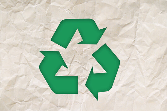 Recykling ekologia. Ilustracja na tle starego papieru