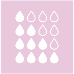 Scale with drops icon,  menstrual symbol.