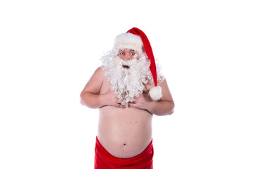 Funny santa claus and health problems. 