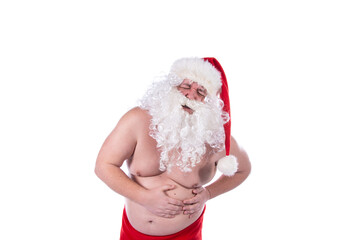 Health problems. Santa Claus and a sore stomach.