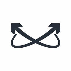  Dual upward direction arrows . Concept for growth, success or profit of business, finance. Vector icon isolated on white background.
