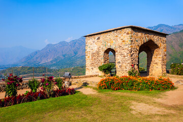 Fototapeta na wymiar Pari Mahal palace garden in Srinagar
