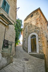 Fototapeta na wymiar A street in the historic center of Acri, a medieval town in the Calabria region of Italy.