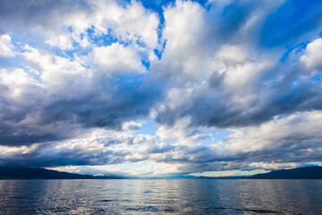 Obraz premium Lake Ohrid view from Ohrid city