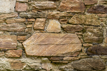 Texture of old stone bricks and cement