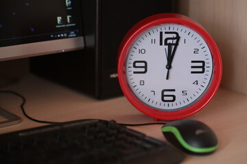 clock and computer