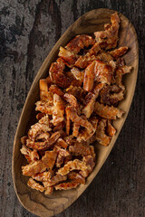 Dried smoked shrimps with the heads removed, used as a condiment in West African cooking