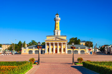 Fototapeta na wymiar Fire observation tower in Kostroma, Russia
