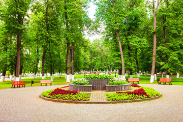 Public park in Vladimir city, Russia