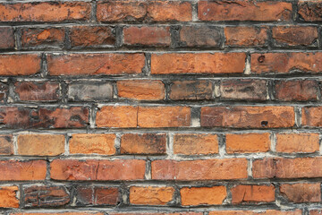 Red brick wall, classic background.