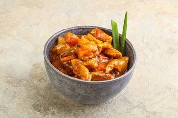 Meat goulash with vegetables