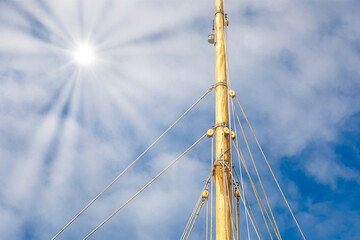 mast of the ship and the sky