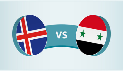 Iceland versus Syria, team sports competition concept.