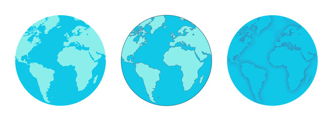 earth icon vector illustration mint simple flat