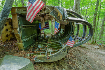 Crashed Wreckage of Military Strategic Nuclear Cold war B52 Bomber