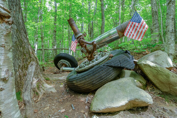 Crashed Wreckage of Military Strategic Nuclear Cold war B52 Bomber