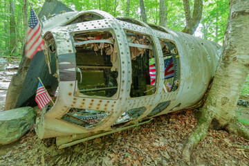 Crashed Wreckage of Military Strategic Nuclear Cold war B52 Bomber