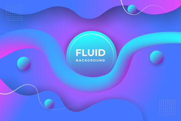 Fluid abstract colorful dynamic background. Trendy gradient shapes composition. fluid wave abstract background Premium Vector.