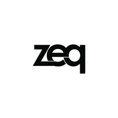 zeq letter initial monogram logo design
