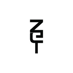 zet letter initial monogram logo design - obrazy, fototapety, plakaty