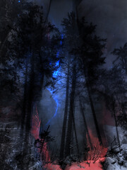 Illustrations in the style: fantasy, mysticism, horror. For the cover of a book, article or CD....