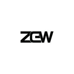 zew letter initial monogram logo design
