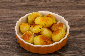 Roasted baby potato in the bowl