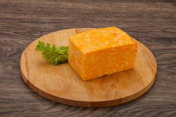 Marble cheese brick over board