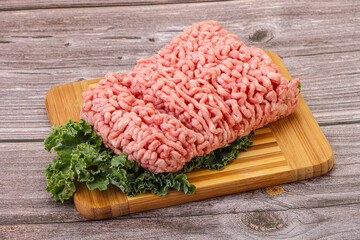 Raw pork minced meat for cooking