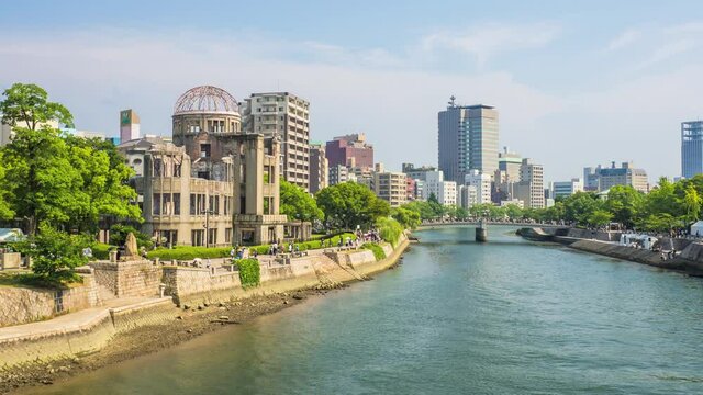 HIROSHIMA, JAPAN: Timelapse of Hiroshima's Atomic Dome