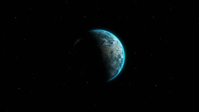 Earth in space from spain