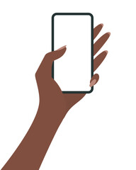 hand holding smartphone