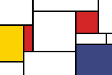 colorful rectangles in mondrian style