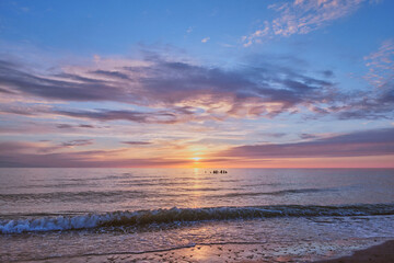 sunset on the beach