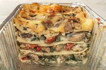 Vegetarian lasagna 
Delicious alternative of the classic Italian Lasagna using minced vegetables
