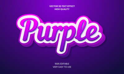 Editable Text Effect, Purple Text Style With Purple Color